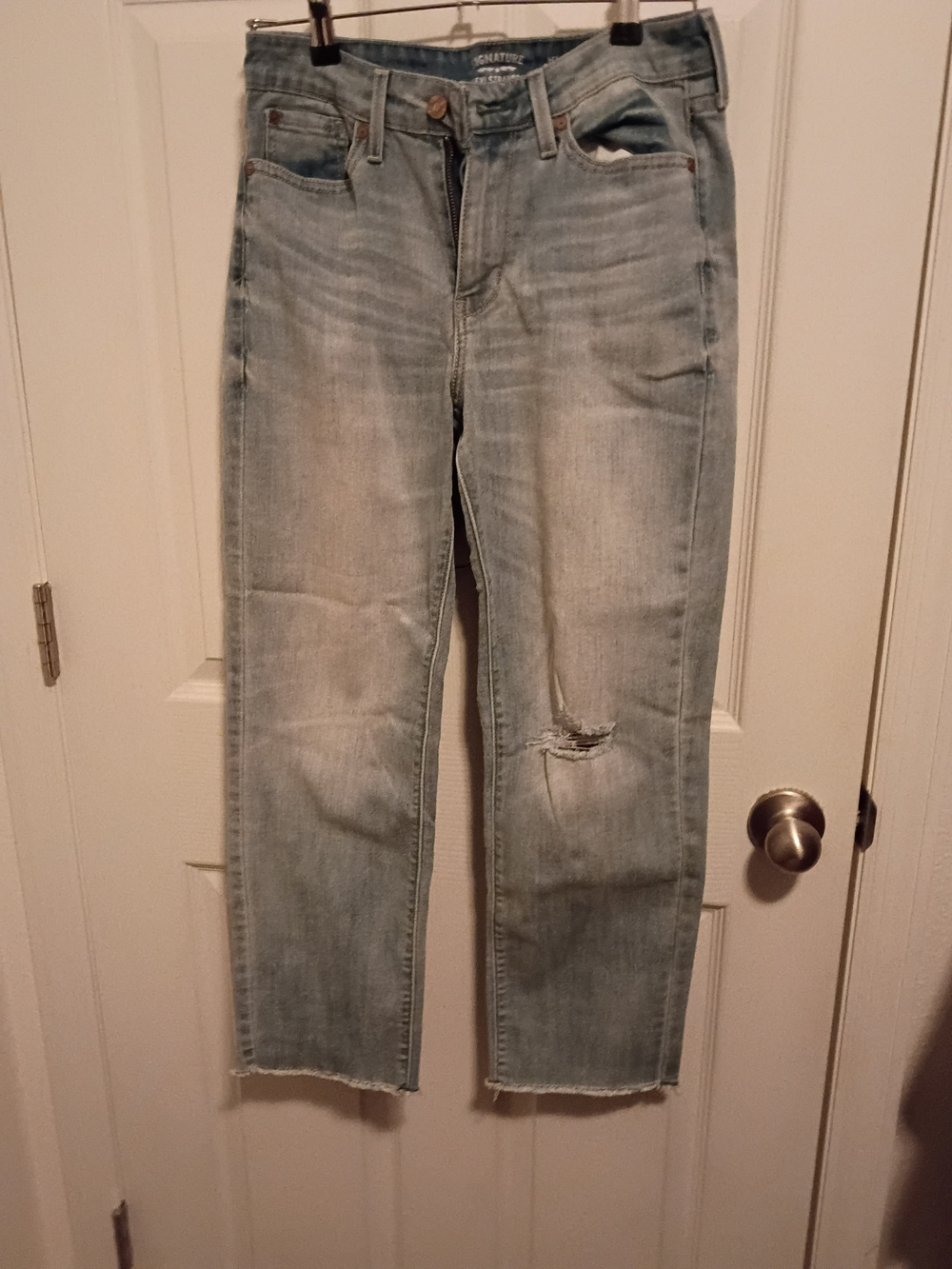 Signature by Levi Strauss Light Wash Distressed Jeans